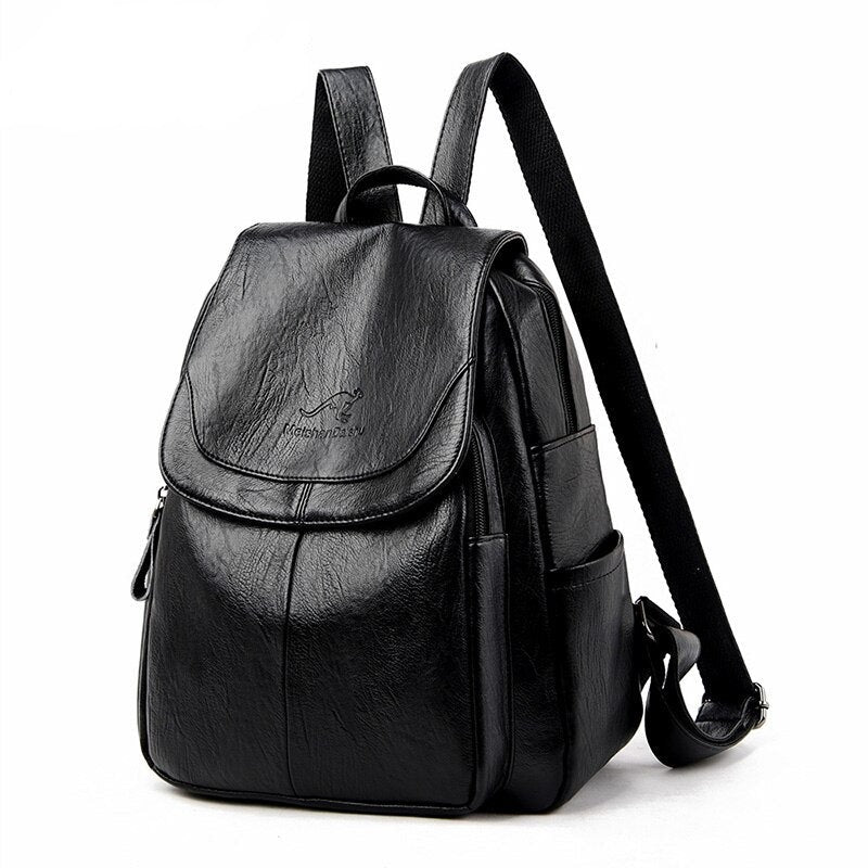Mochila Feminina de Couro